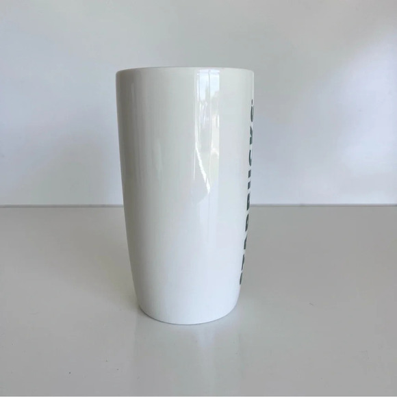 Starbucks Coffee Tea White & Green Spell-out Logo Tall Latte Mug - Picture 4 of 8